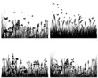 meadow silhouette set