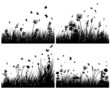 meadow silhouette set