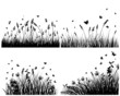 meadow silhouette set