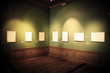 Art gallery pictures. White empy inside Art gallery pictures. White empy inside