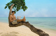 Foto: Beach laptop vacation Beach laptop vacation