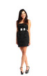 young business lady in black dress