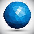 Abstract faceted sphere, 3d vector design. Abstract faceted sphere, 3d vector design.