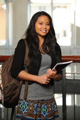 Photo: Young asian woman in college Young asian woman in college