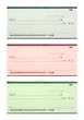 Set of three blank checks