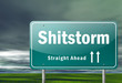 Highway Signpost "Shitstorm"