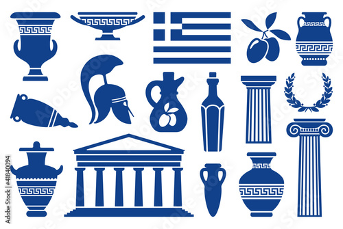 Vector: Symbols of Greece Symbols of Greece
