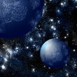 Blue planet in the deep space Blue planet in the deep space