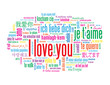 “I LOVE YOU” Tag Cloud (love romance card heart valentine’s day)