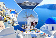 Set of summer photos in Santorini island, Greece