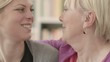 Video: Family portrait of happy mom and daughter smiling Family portrait of happy mom and daughter smiling