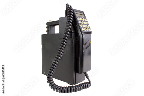 Photo: Old mobile cellular phone, isolated on white Old mobile cellular phone, isolated on white