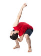 Man is an acrobat