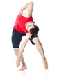 Man is an acrobat