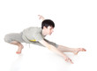 Man is an acrobat