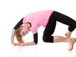Woman is an acrobat