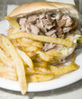 shawarma sandwich pita bread french fries Tunisia