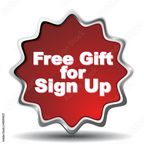 FREE GIFT FOR SIGN UP ICON by allapen, Royalty free vectors #41844457