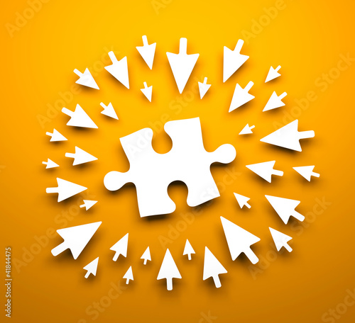 Illustration: Background with puzzle Background with puzzle