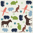 Seamless animal pattern for kids Seamless animal pattern for kids
