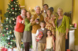 Family celebrating Christmas