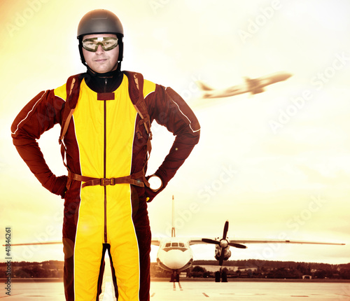 Photo: Professional parachutist Professional parachutist