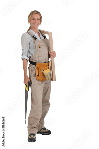 Foto: woman with saw woman with saw
