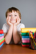 Boy with books