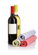 Bottle of red and white wine