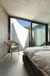 beautiful modern house in cement, interior, bedroom