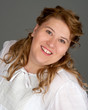 smiling fat woman portrait