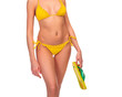 Young sexy woman in yellow swimsuit