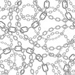 metal chain seamless vector background.