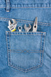 Several tools on a jeans pocket