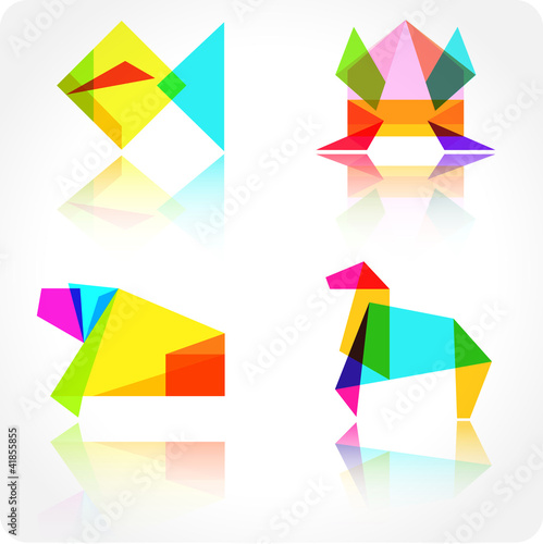 Vector: Origami animal vector illustration Origami animal vector illustration