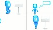 Video: Robots with objects on white background set 05 Robots with objects on white background set 05