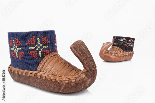 Photo: serbian traditional shoes serbian traditional shoes