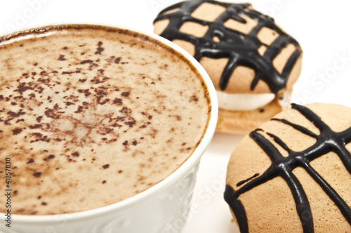 Photo: cappuccino and cookies cappuccino and cookies