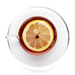 Cup of tea with lemon slice