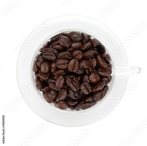 Foto: Coffee beans in glass cup Coffee beans in glass cup