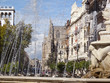 Spraying fountain in Seville, Spain