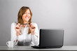 happy business woman