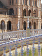 Ornate building in Plaza de Espana, Seville, Spain