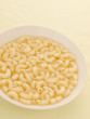 close up of a bowl of macaroni soup close up of a bowl of macaroni soup