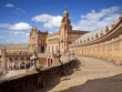 Ornate building in Plaza de Espana, Seville, Spain