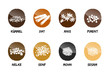 Gewürze Buttons Vektor