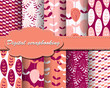 set of vector flower paper for scrapbook