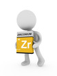 3d man carry a zirconium box