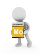 3d man carry a molybdenum box