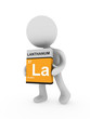 3d man carry a lanthanum box
